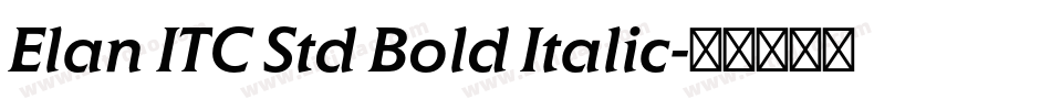 Elan ITC Std Bold Italic字体转换